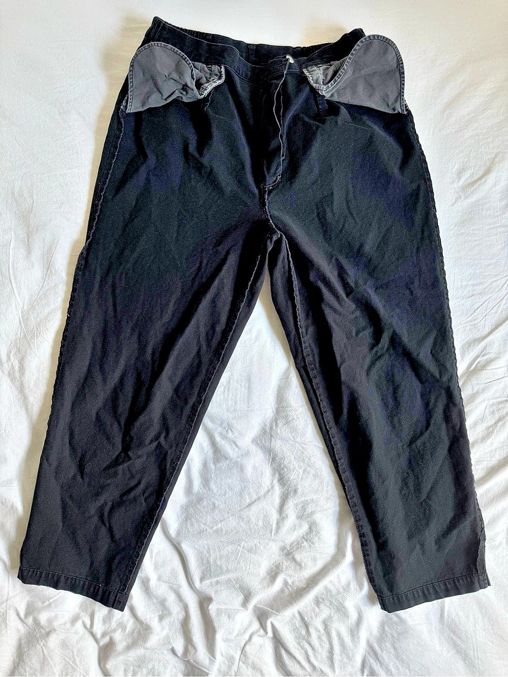 Vintage Talbots Black High Rise Elastic Waist Capris 14W - Picture 3 of 9